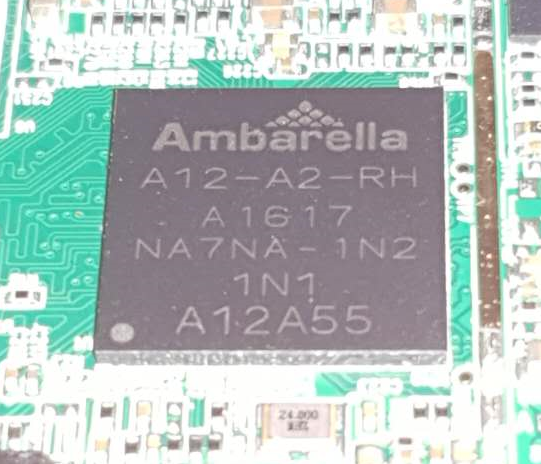 Ambarella A12A55 dashcam CPU porcessor